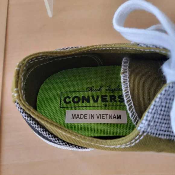 Converse Dark Moss Green/Blue Gray Low Top Unisex Sneaker [ Sizes: W 8 / M 6 ] - Picture 8 of 13